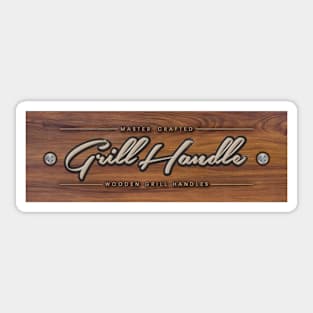 GrillHandle Wood Logo Sticker